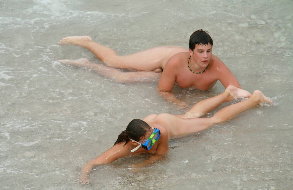 Wading In The Shallows pics - Naturism teaches respect for nature