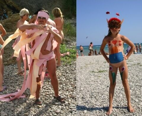 Natural Mud Camouflaging pics - Naturism teaches respect and love for the natural world