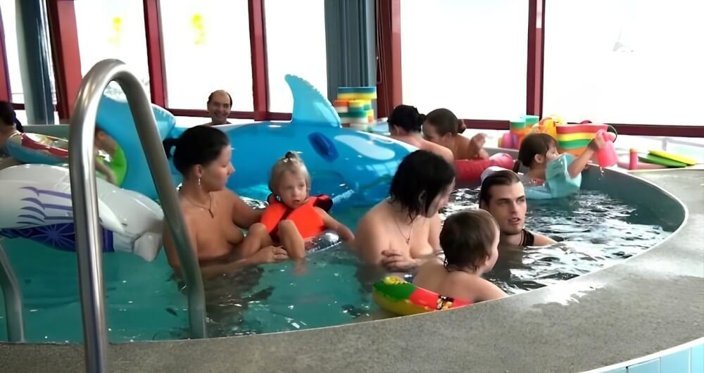 Indoor Swim Exercise - Nudism and Respect for Nature and the Environment