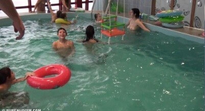 Indoor Swim Exercise 2 Full HD video - Freedom from clothing is an integral part of naturism