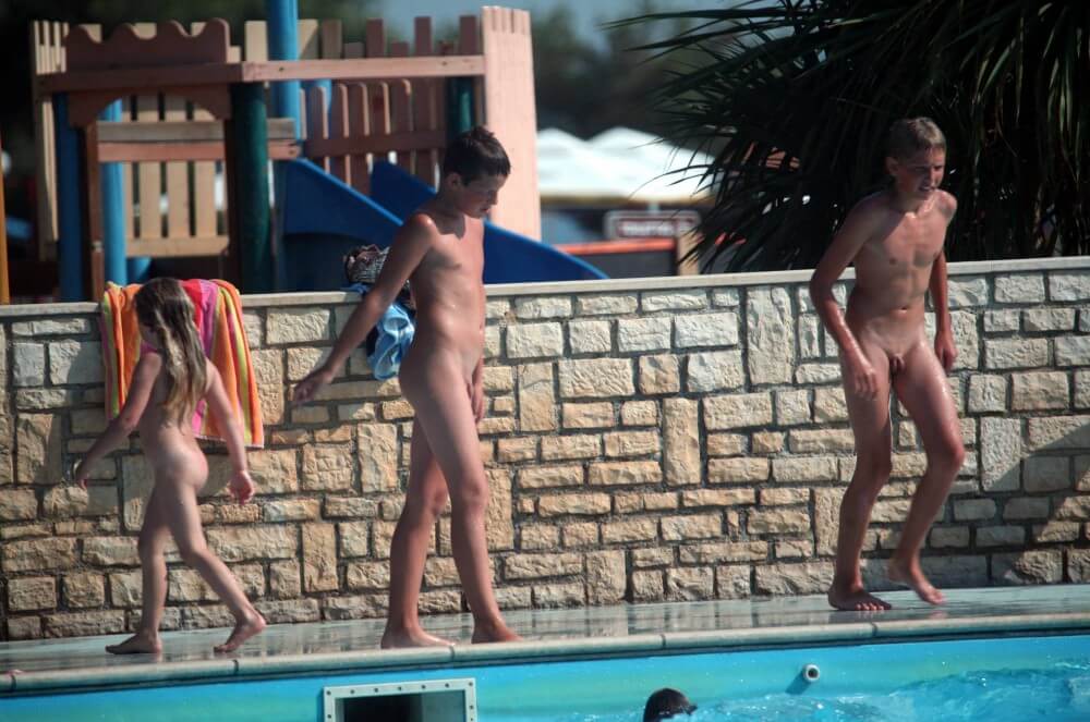 Naturist Pool Assortment photos - Spectators are permitted to be naked