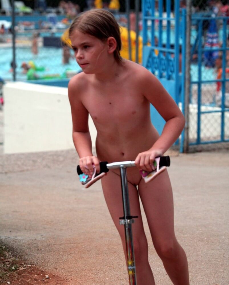 Pool-Side Naturist Scooter pics - Pure naturism teaches us to accept ourselves and others without judgment or criticism