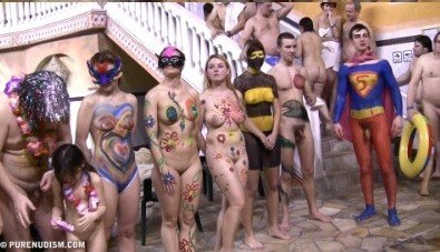 Body paint award lines Full HD - Looking at the sun and my own naked body