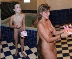 Naturists celebrates birthday photos - Nudism brings joy to life